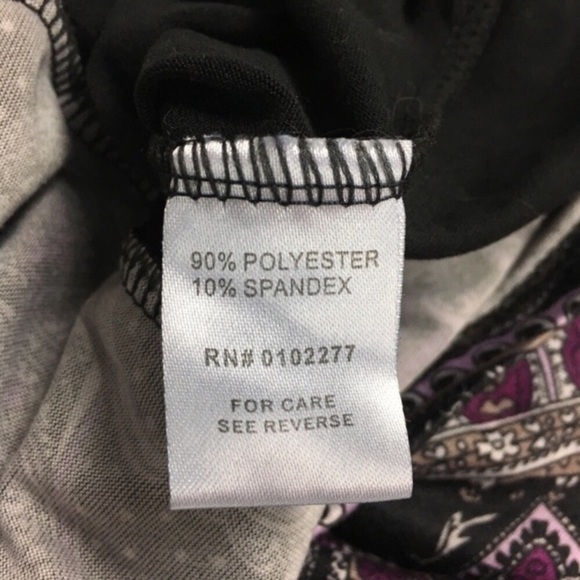 BODY TOUCH LOUNGE Nightgown Tunic Dress Paisley Shark Bite Hem Paisley Small - Picture 5 of 5